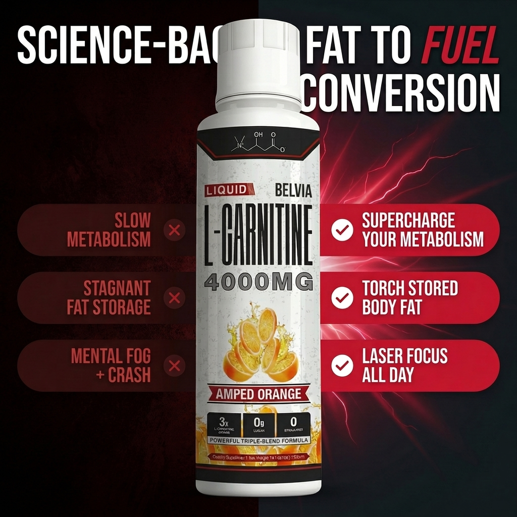 Belvia SHRED 4000™ Liquid Carnitine Complex | Burn Fat 3X Faster
