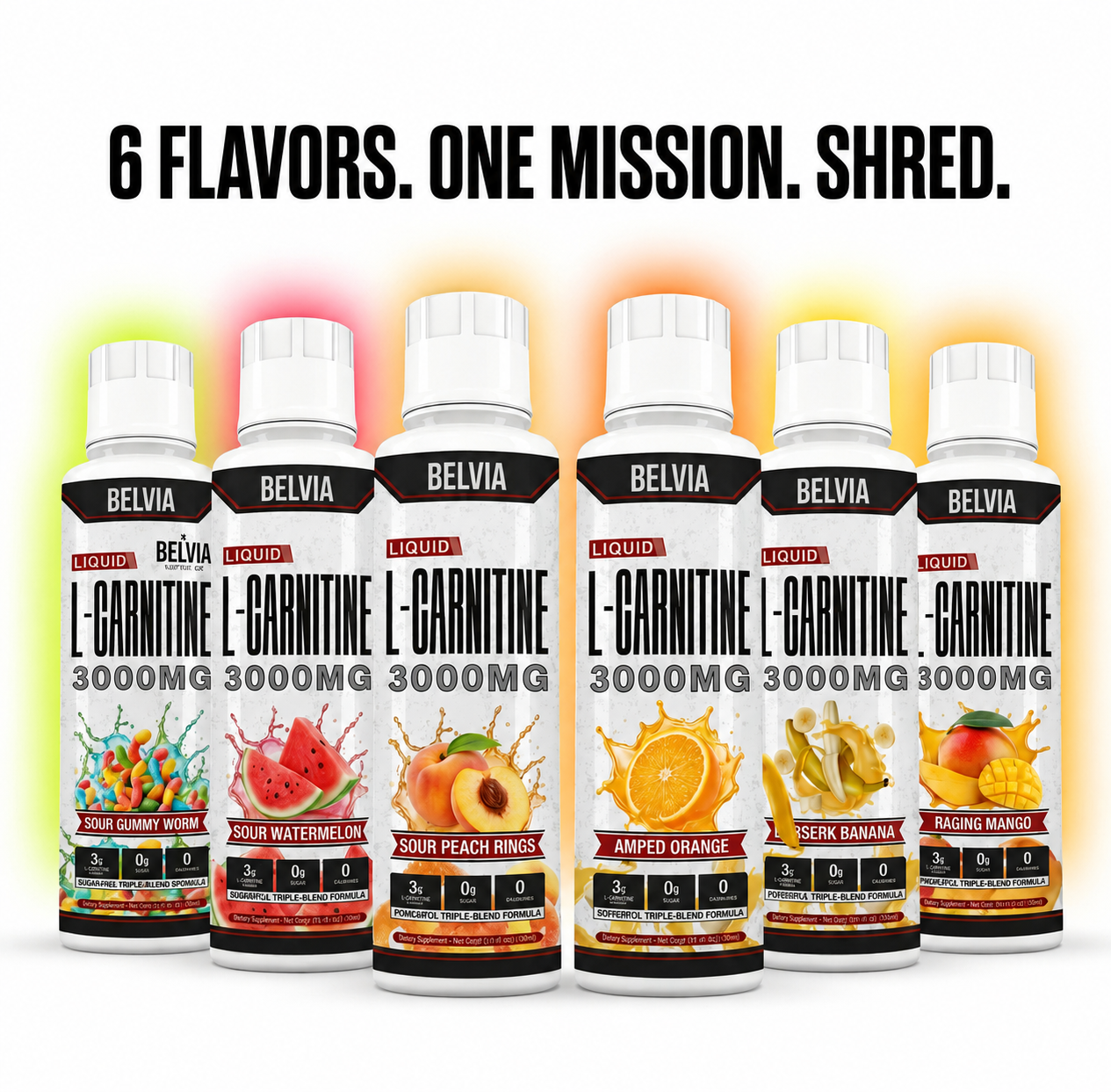 Belvia SHRED 3000™ Liquid Carnitine Complex | Burn Fat 3X Faster