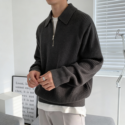 VIRAL KNITTED HALF QUARTER ZIP SWEATER+ FREE T-SHIRT (OFFER TODAY ONLY)