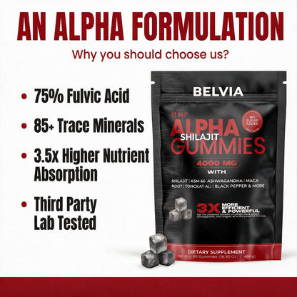 BELVIA  - 10-IN-1 ALPHA SHILAJIT GUMMIES