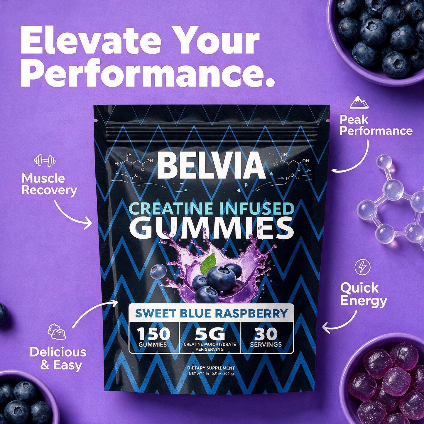 BELVIA - CREATINE INFUSED GUMMIES