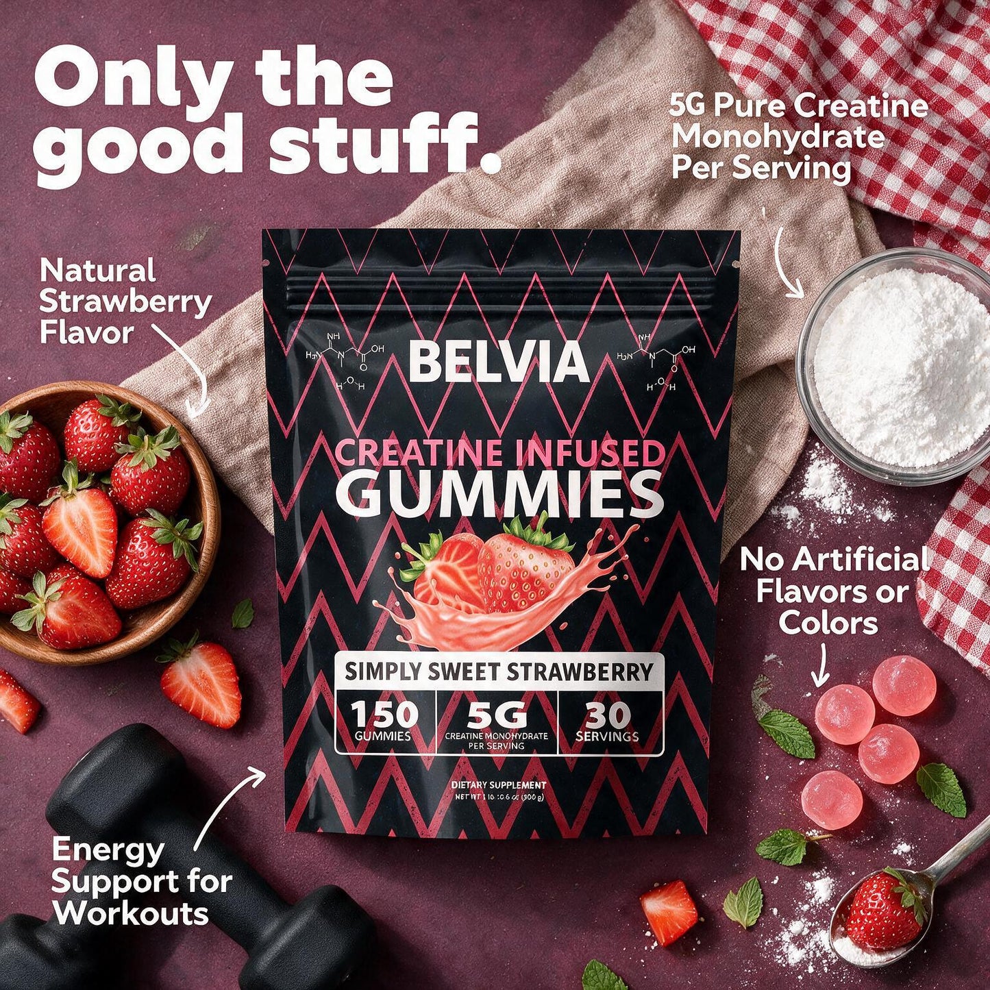 BELVIA - CREATINE INFUSED GUMMIES